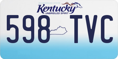 KY license plate 598TVC