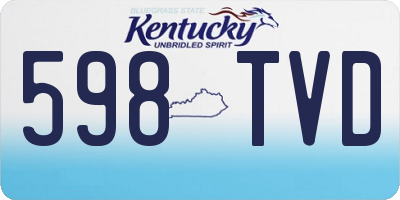 KY license plate 598TVD