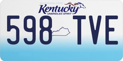 KY license plate 598TVE