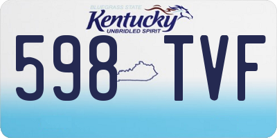 KY license plate 598TVF