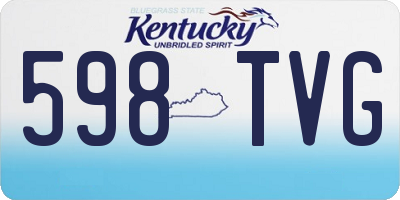 KY license plate 598TVG