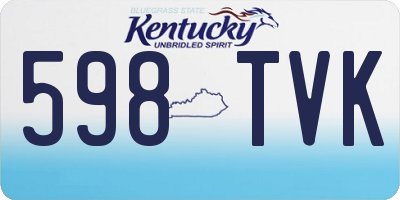 KY license plate 598TVK