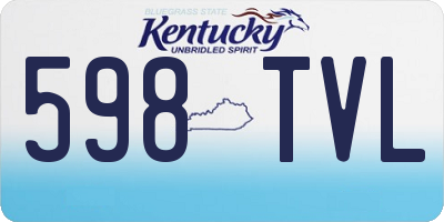 KY license plate 598TVL