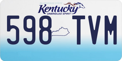 KY license plate 598TVM