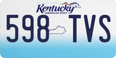 KY license plate 598TVS