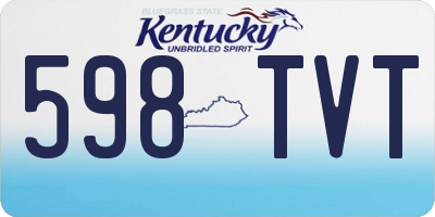KY license plate 598TVT