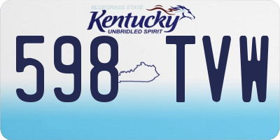 KY license plate 598TVW