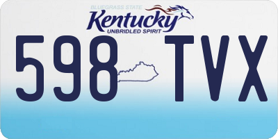KY license plate 598TVX