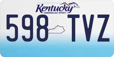 KY license plate 598TVZ