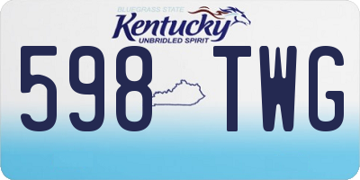 KY license plate 598TWG