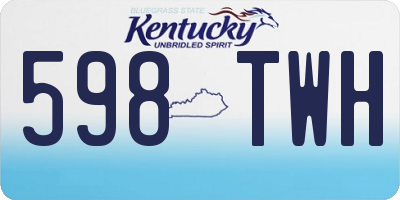 KY license plate 598TWH