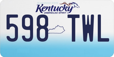 KY license plate 598TWL