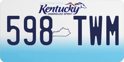 KY license plate 598TWM
