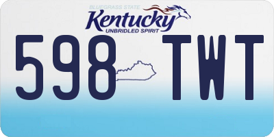 KY license plate 598TWT