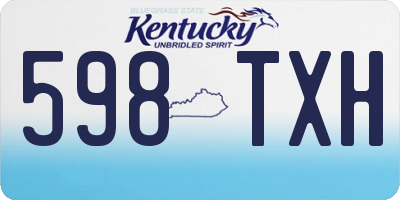 KY license plate 598TXH