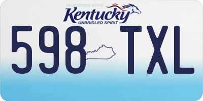 KY license plate 598TXL