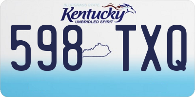 KY license plate 598TXQ