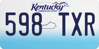 KY license plate 598TXR