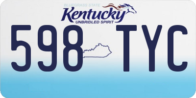KY license plate 598TYC