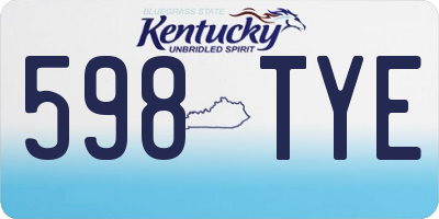 KY license plate 598TYE