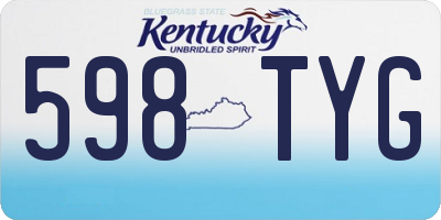 KY license plate 598TYG