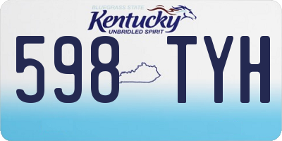 KY license plate 598TYH