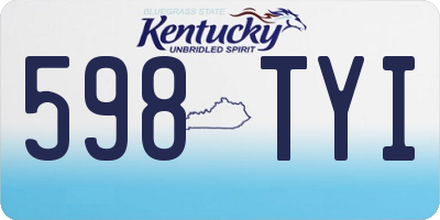 KY license plate 598TYI