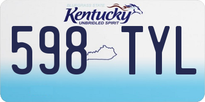 KY license plate 598TYL