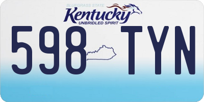 KY license plate 598TYN