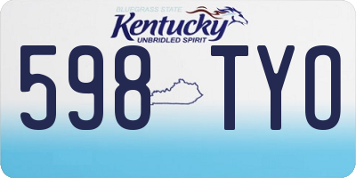 KY license plate 598TYO