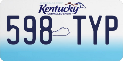 KY license plate 598TYP