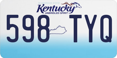 KY license plate 598TYQ