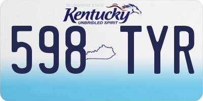 KY license plate 598TYR