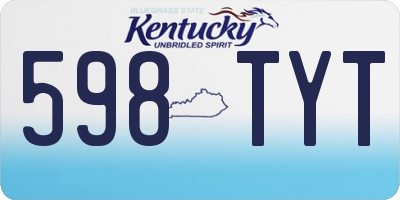KY license plate 598TYT