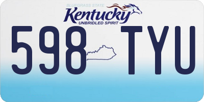 KY license plate 598TYU