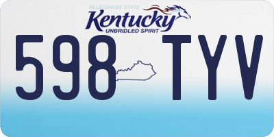 KY license plate 598TYV