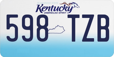 KY license plate 598TZB