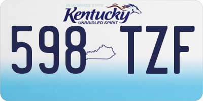 KY license plate 598TZF