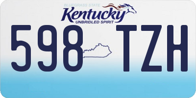 KY license plate 598TZH