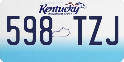 KY license plate 598TZJ