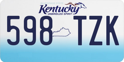 KY license plate 598TZK
