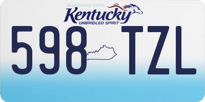 KY license plate 598TZL