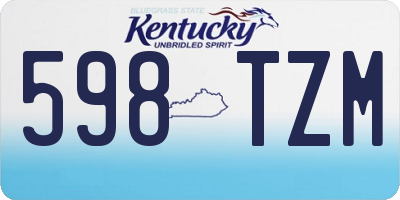 KY license plate 598TZM