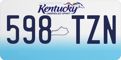 KY license plate 598TZN