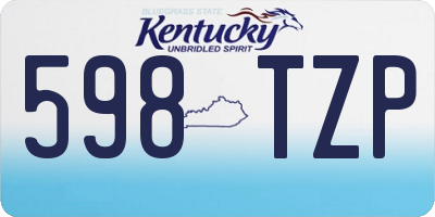 KY license plate 598TZP
