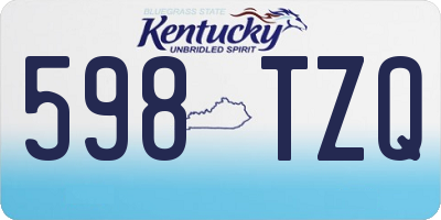 KY license plate 598TZQ