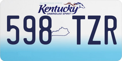 KY license plate 598TZR