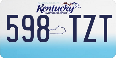 KY license plate 598TZT