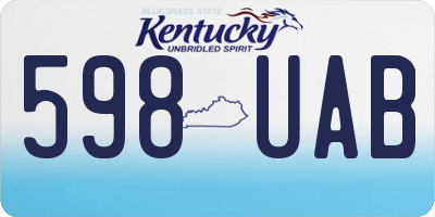 KY license plate 598UAB