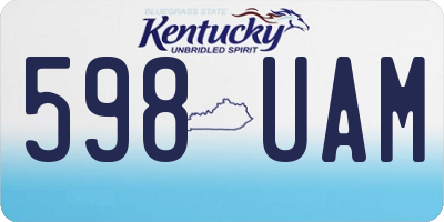 KY license plate 598UAM